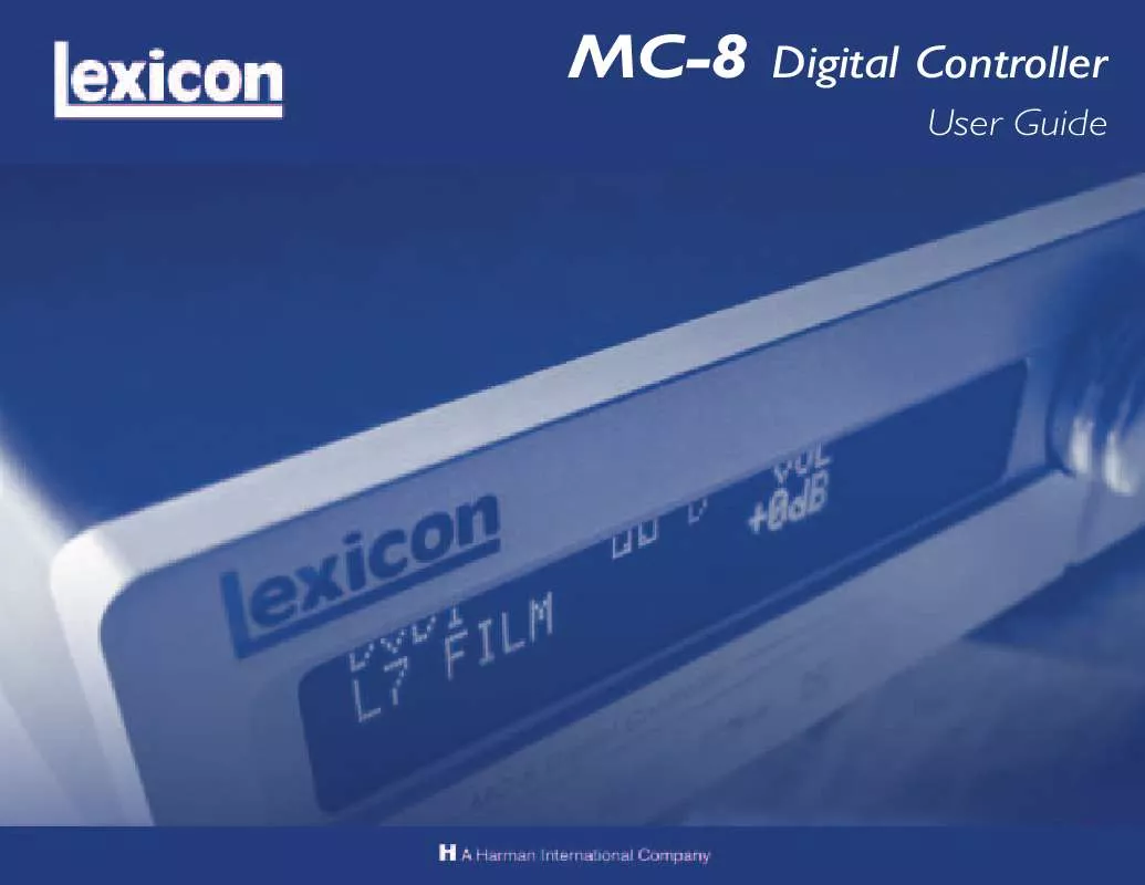Mode d'emploi LEXICON MC-8