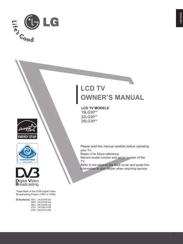 Mode d'emploi LG 193000