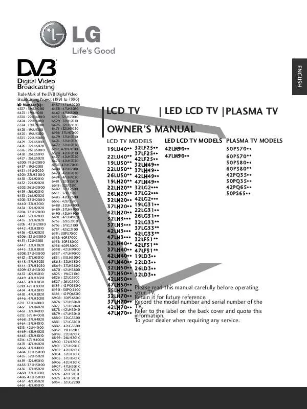 Mode d'emploi LG 19LU5020