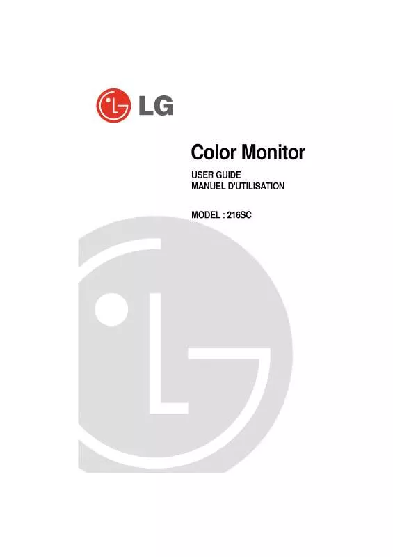 Mode d'emploi LG 216SC