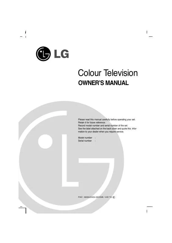 Mode d'emploi LG 21FC1RB