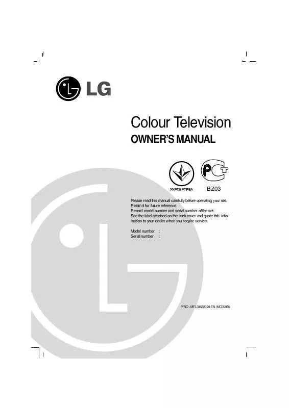 Mode d'emploi LG 21FJ4AB