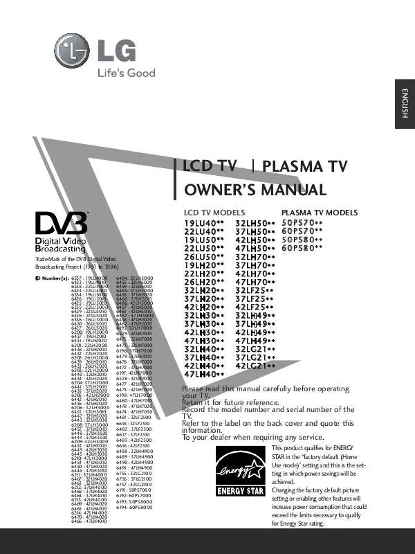 Mode d'emploi LG 22LH2020