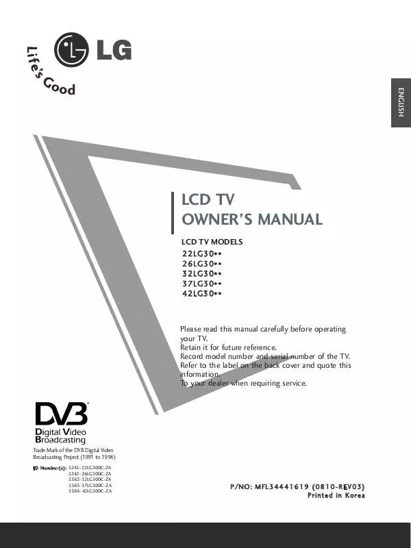 Mode d'emploi LG 26300C