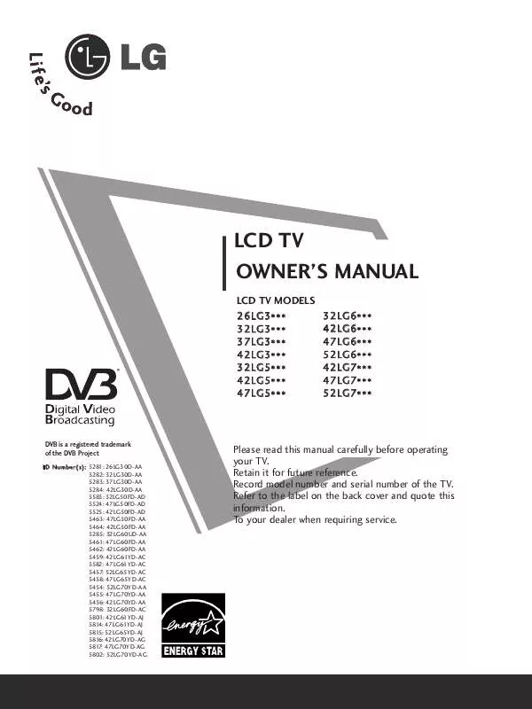 Mode d'emploi LG 26LG30D