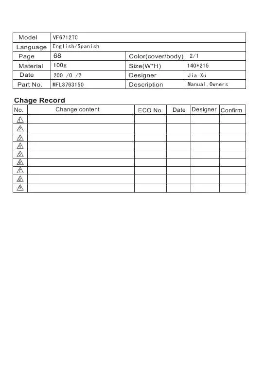 Mode d'emploi LG 31160