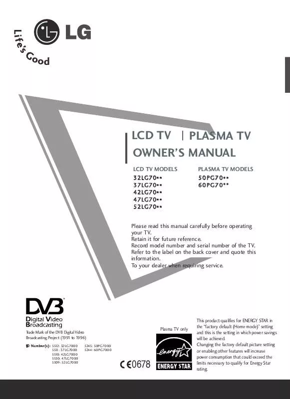 Mode d'emploi LG 327000