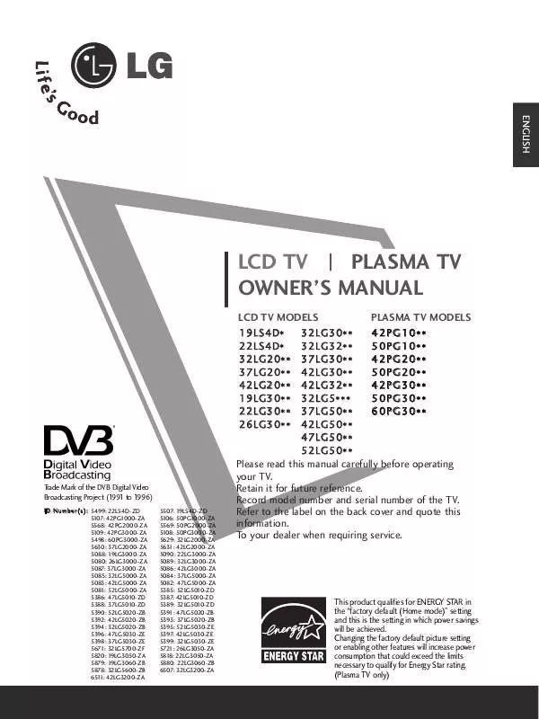 Mode d'emploi LG 32LG32