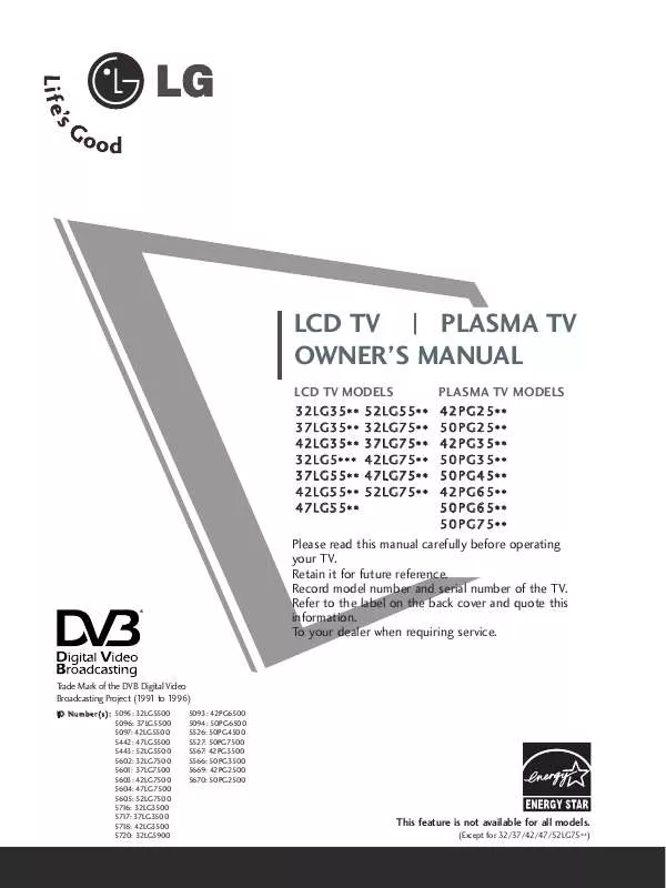 Mode d'emploi LG 32LG35