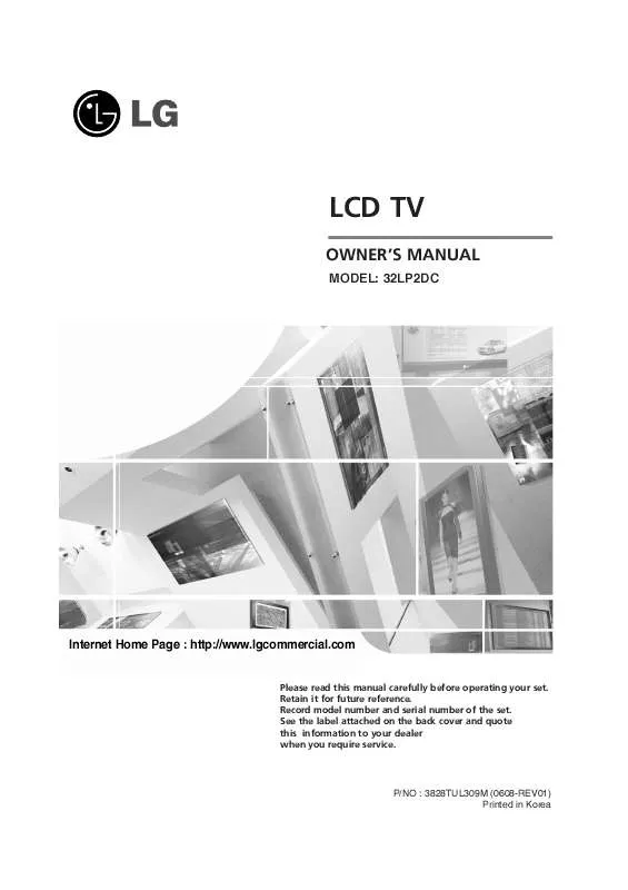 Mode d'emploi LG 32LP2DC