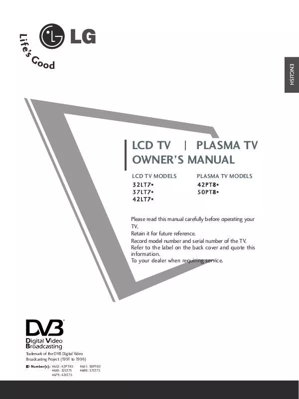 Mode d'emploi LG 32LT75