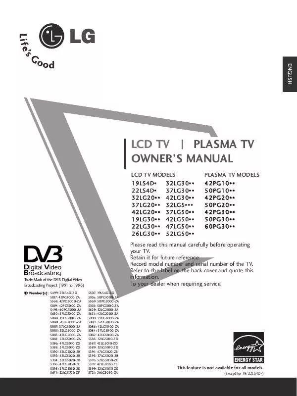 Mode d'emploi LG 375010