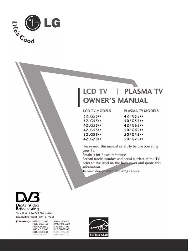 Mode d'emploi LG 37LG5500