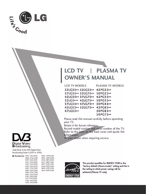 Mode d'emploi LG 42LG55.AET