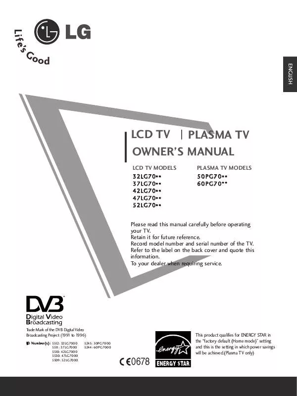 Mode d'emploi LG 427000