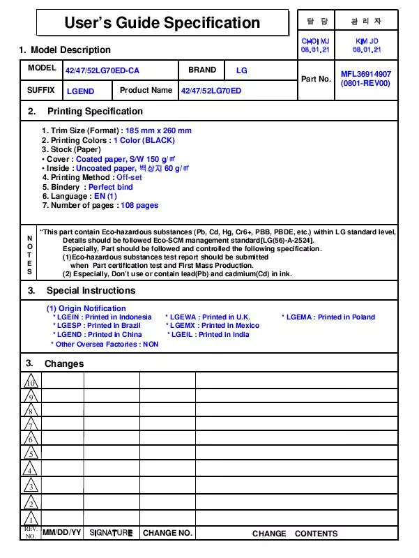 Mode d'emploi LG 4270ED