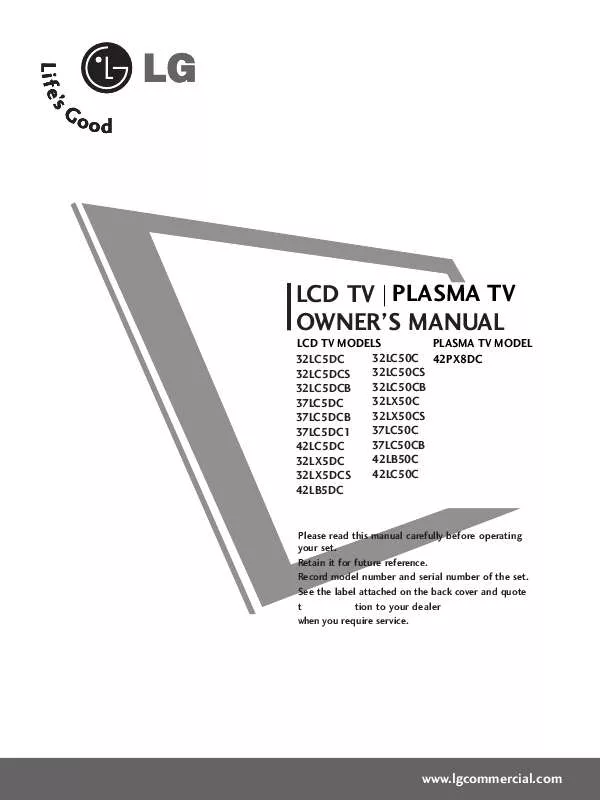 Mode d'emploi LG 42LB5DC-UA