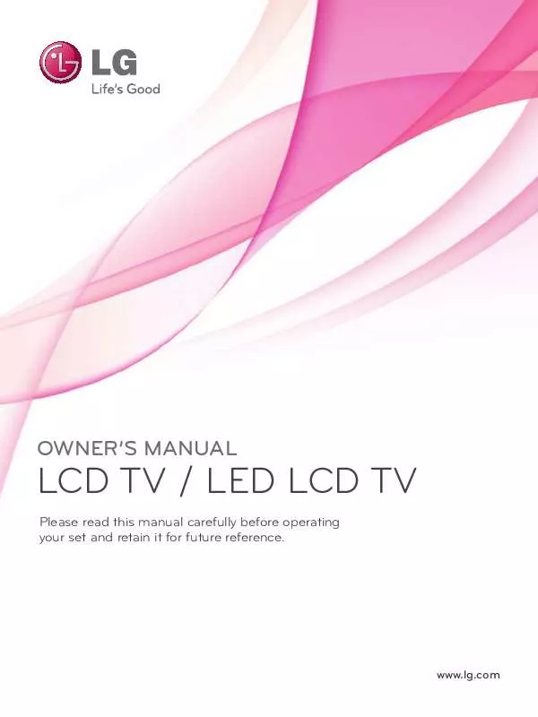 Mode d'emploi LG 42LE550C