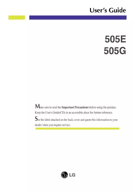 Mode d'emploi LG 505G(K)