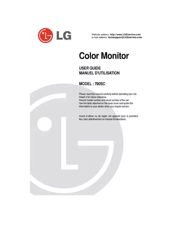 Mode d'emploi LG 790SC