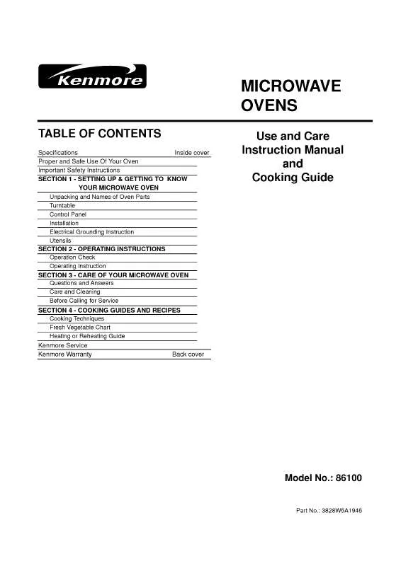 Mode d'emploi LG 86100