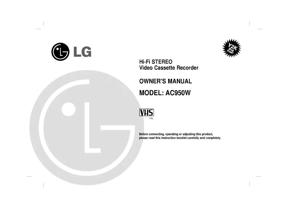 Mode d'emploi LG AC950W
