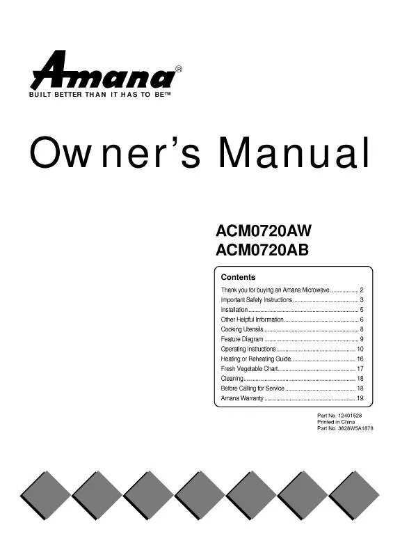 Mode d'emploi LG ACM0720AW