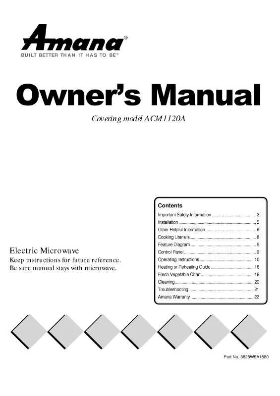 Mode d'emploi LG ACM1120AB