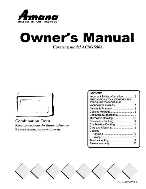 Mode d'emploi LG ACM1580AS