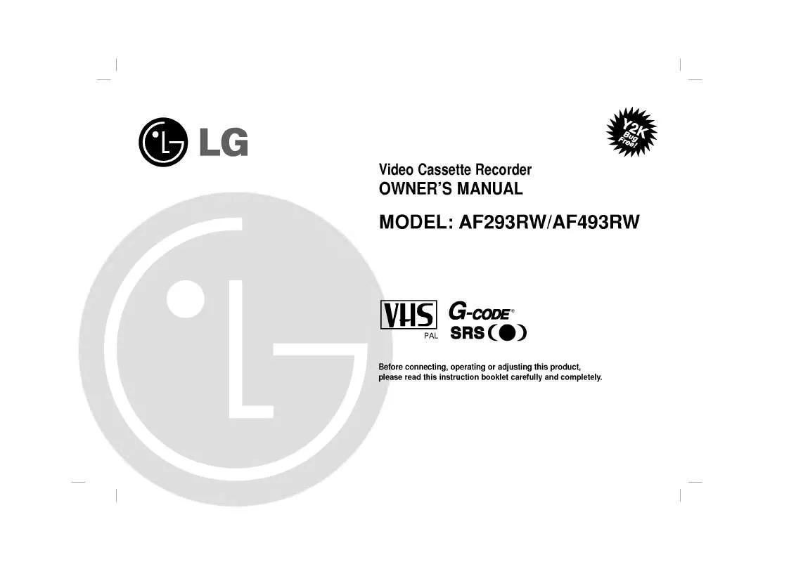 Mode d'emploi LG AF493RW