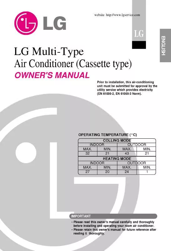 Mode d'emploi LG AMNC096TCC0