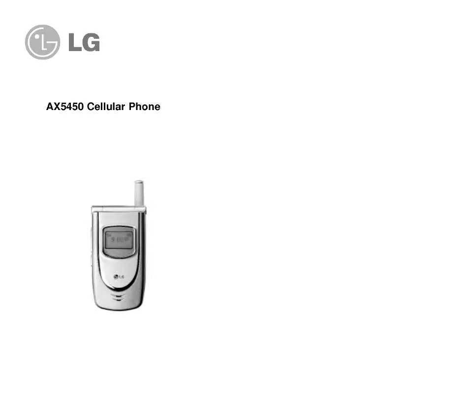 Mode d'emploi LG AX5450