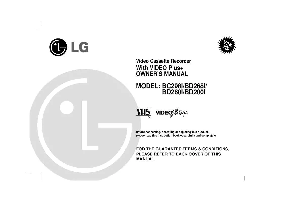 Mode d'emploi LG BC298I