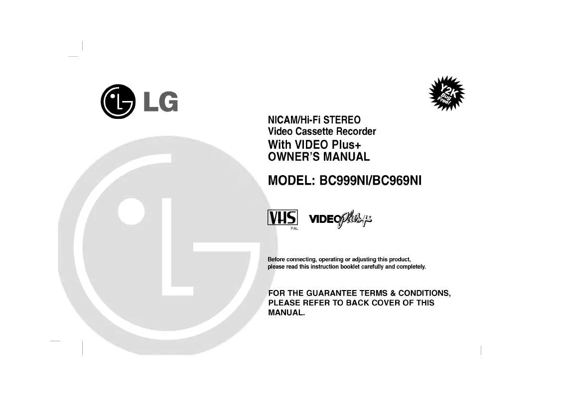 Mode d'emploi LG BC969NI