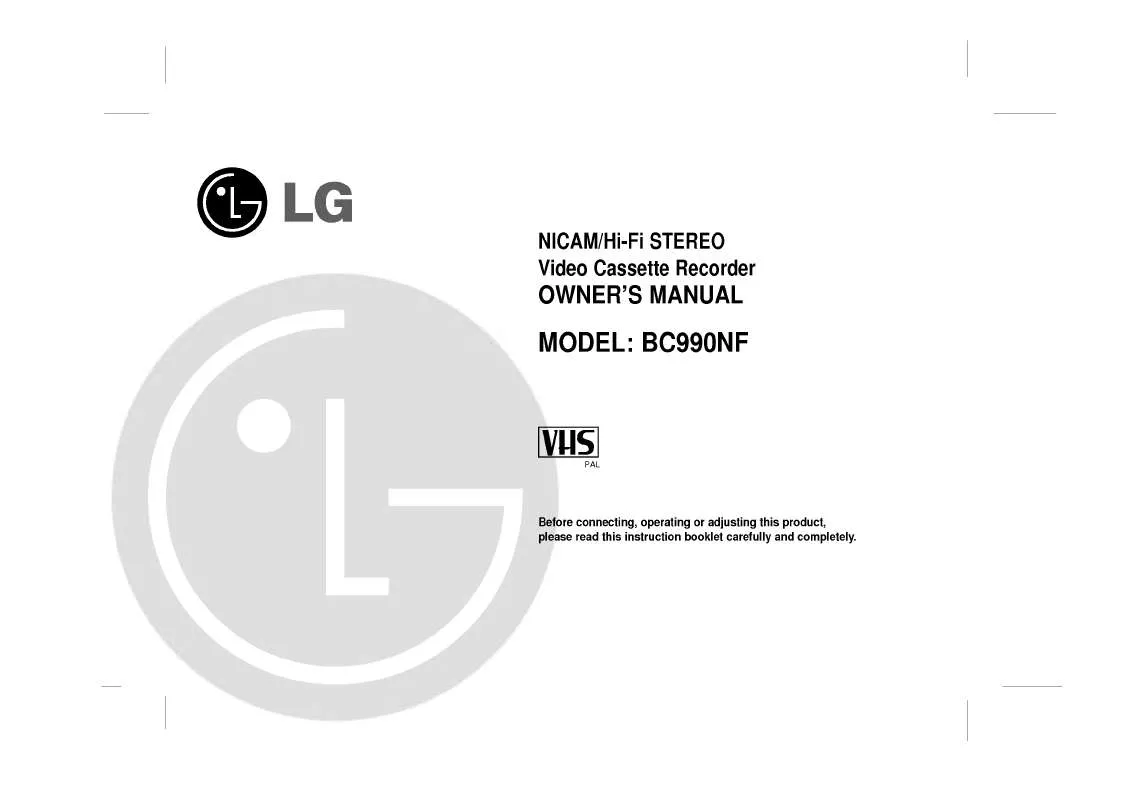 Mode d'emploi LG BC990NF