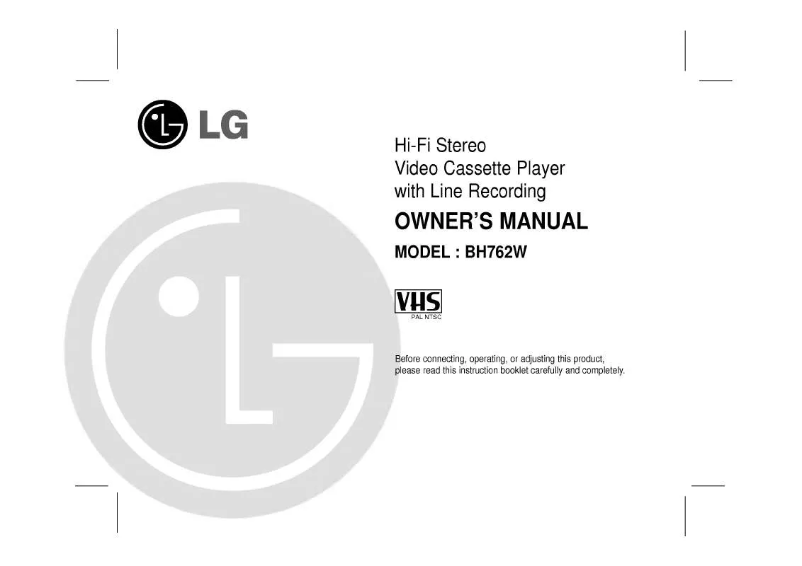 Mode d'emploi LG BH762W