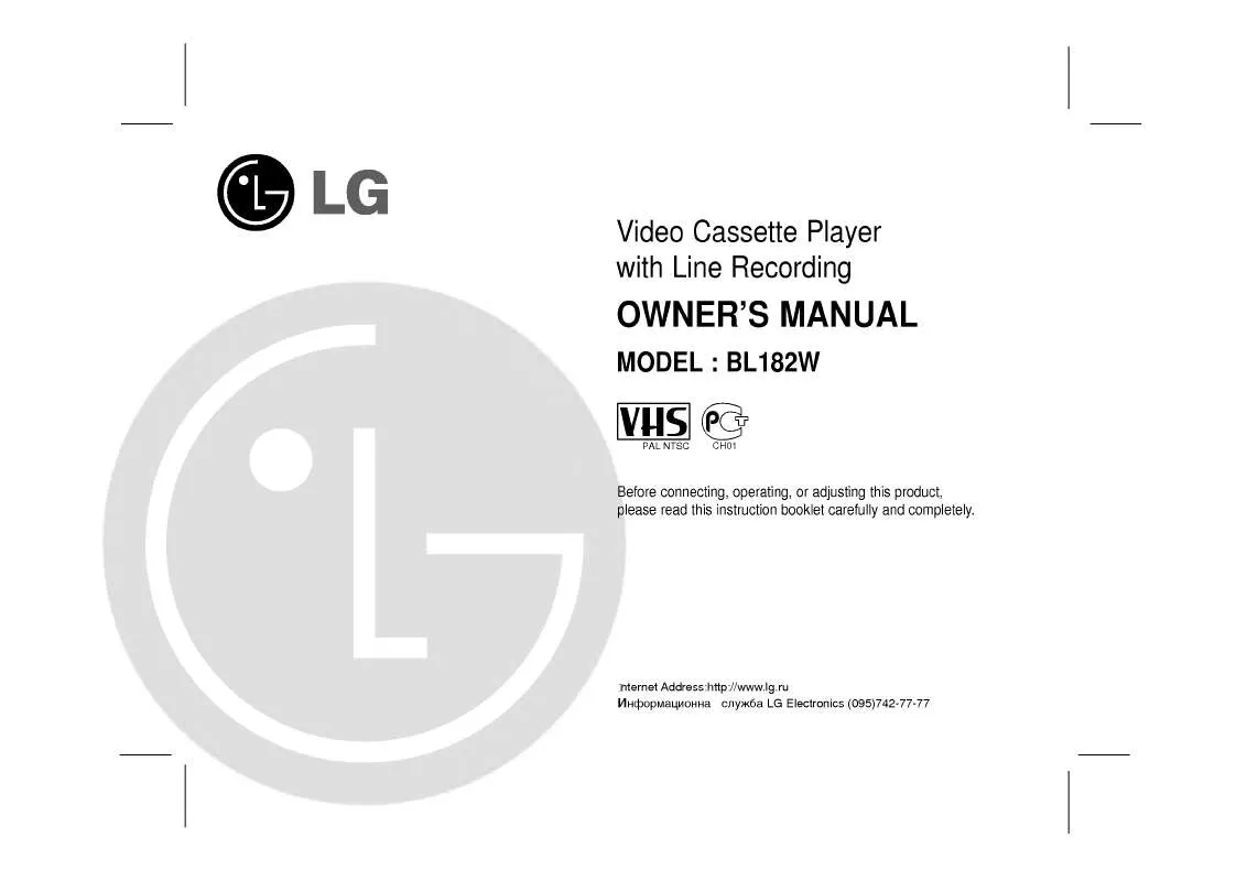 Mode d'emploi LG BL-182W