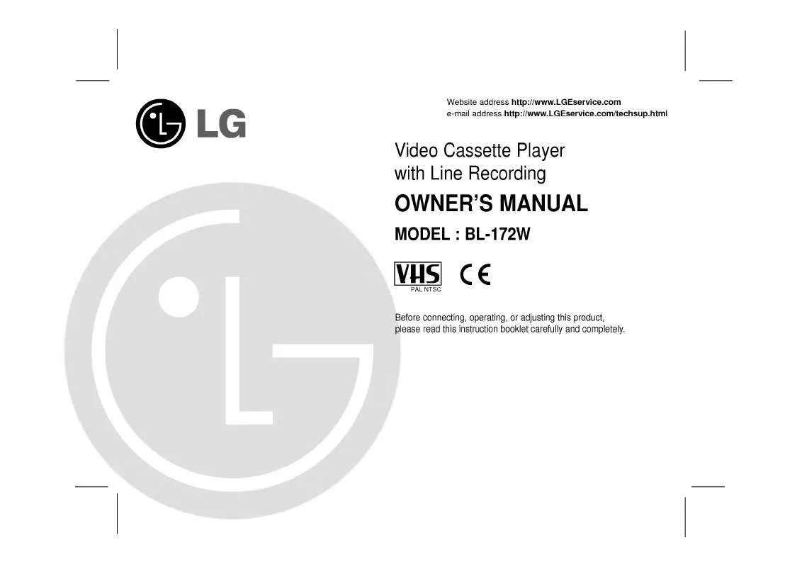 Mode d'emploi LG BL172W