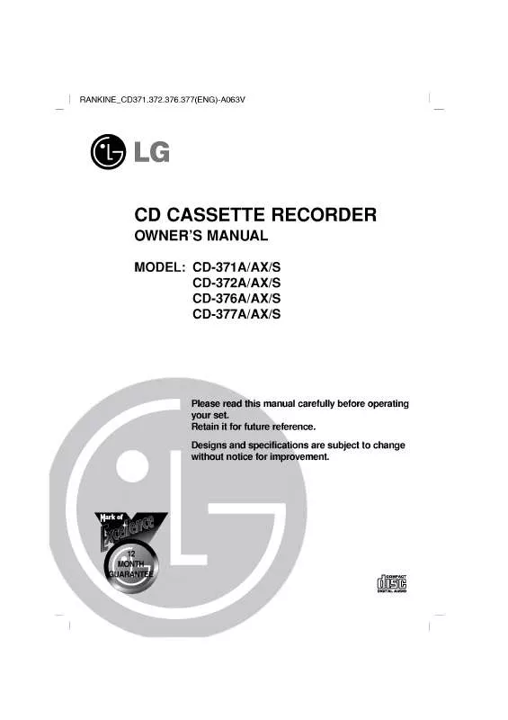 Mode d'emploi LG CD-371A