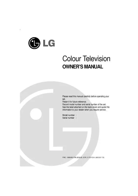 Mode d'emploi LG CF-29C19EN