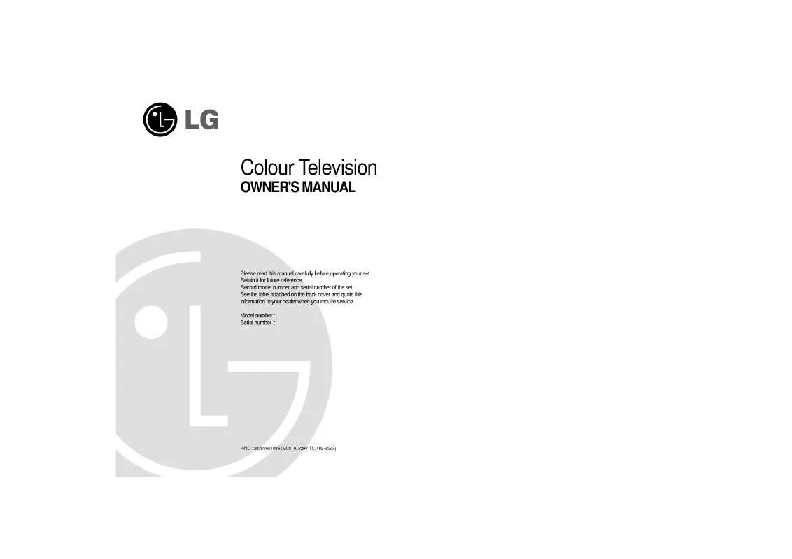 Mode d'emploi LG CF-29C60XM