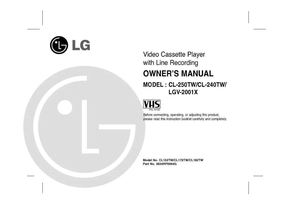 Mode d'emploi LG CL-240TW