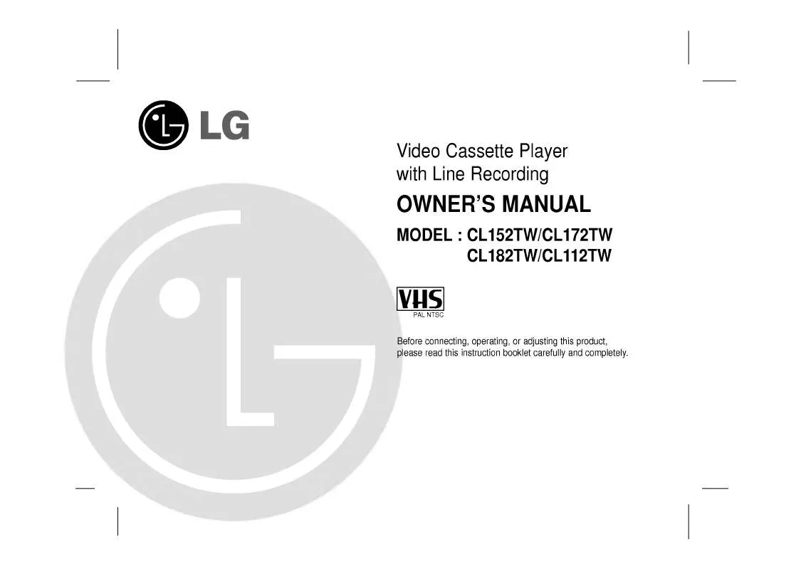 Mode d'emploi LG CL172TW