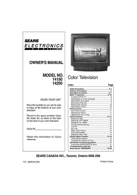 Mode d'emploi LG CP-14F60