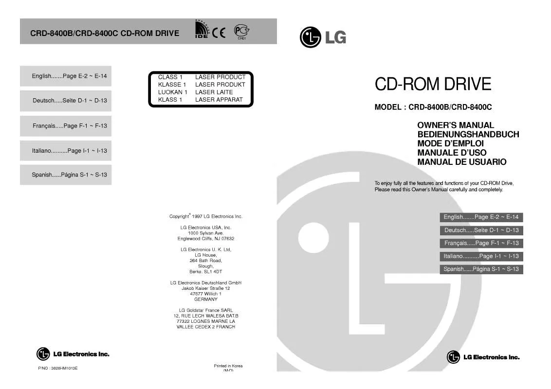 Mode d'emploi LG CRD-8400B-CP1-