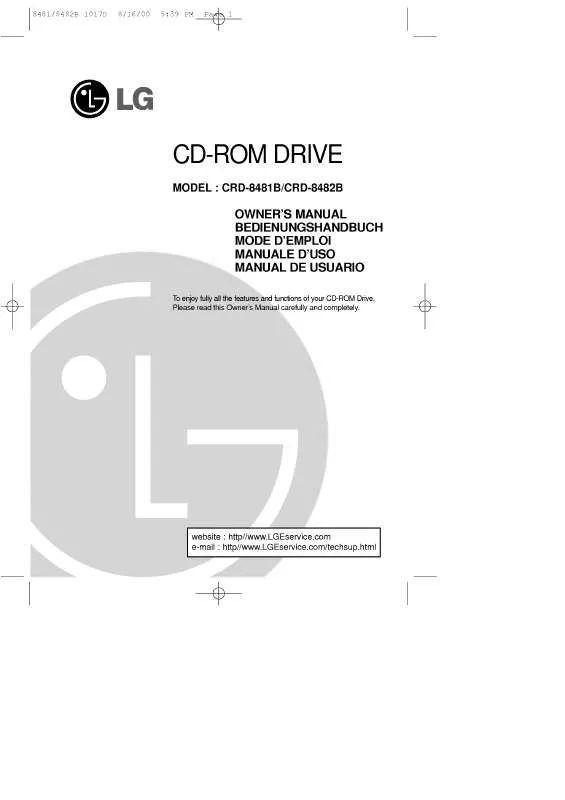 Mode d'emploi LG CRDK8482B