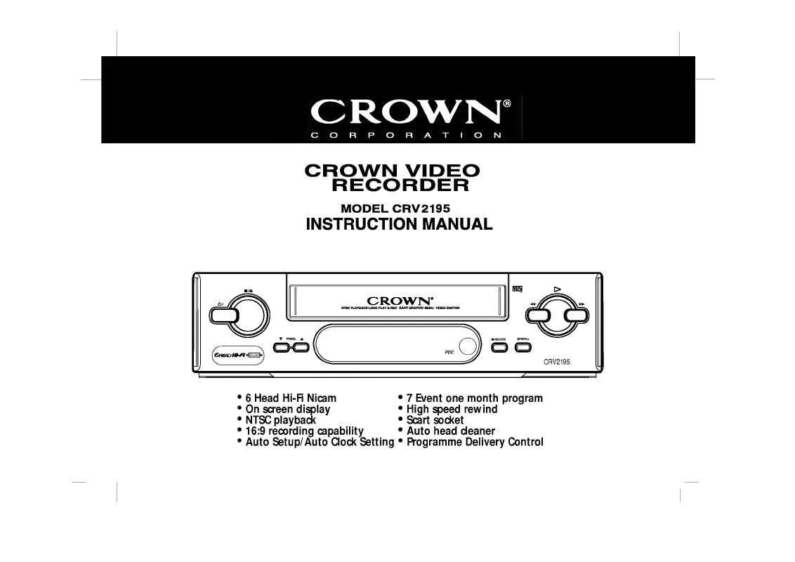 Mode d'emploi LG CRV2195