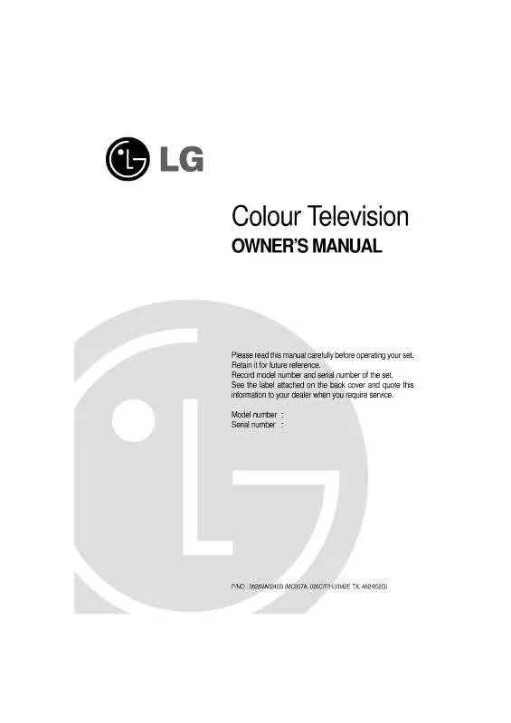 Mode d'emploi LG CT-29Q26ET