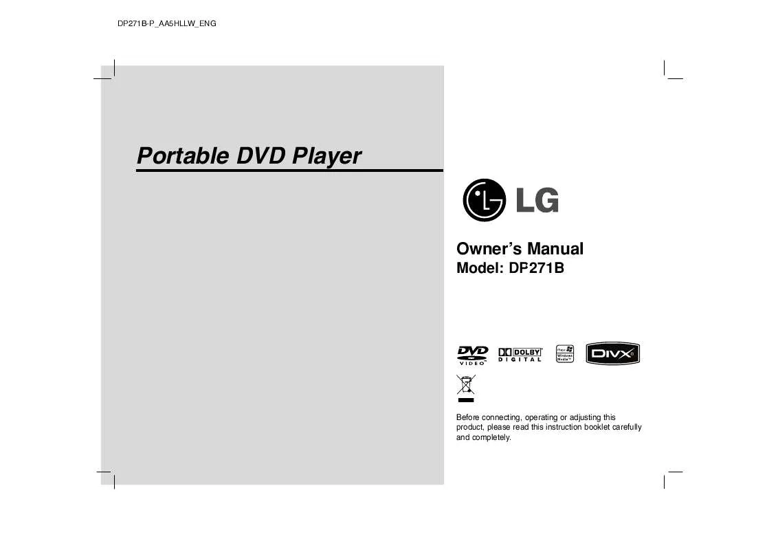 Mode d'emploi LG DP-271B