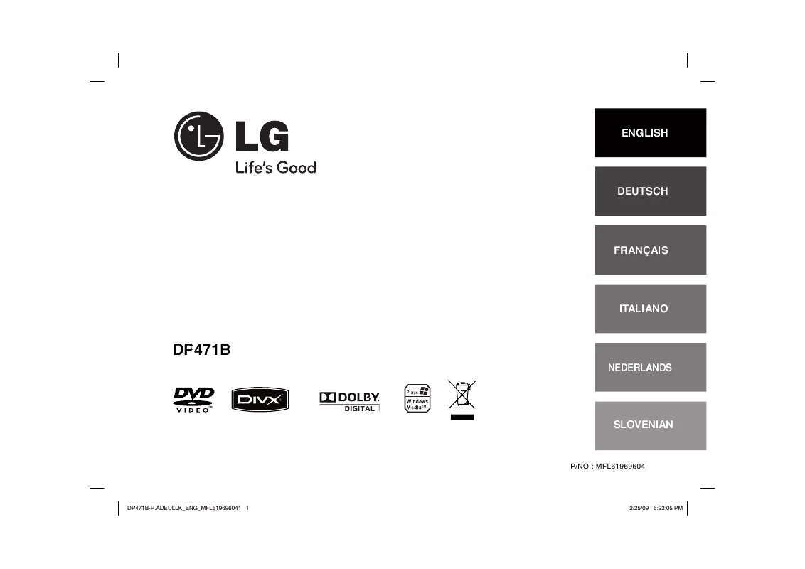 Mode d'emploi LG DP-471B